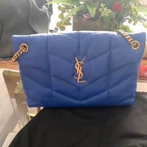 BRAND NEW NEVER WORN!  Gorgeous cobalt blue, gold hardware shoulder/crossbody.